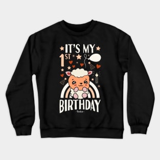 It's My 1st Birthday Sheep Crewneck Sweatshirt